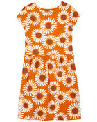 Kid Sunflower Cotton Dress, image 2 of 4 slides