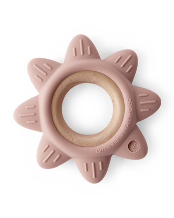 Little Planet Silicone & Wood Teether - Pink, 