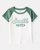 Girls Snack Team Short-Sleeve Graphic Tee - Green/White, image 1 of 3 slides