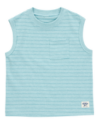 Toddler Striped Textured Tank - Blue, image 1 of 3 slides