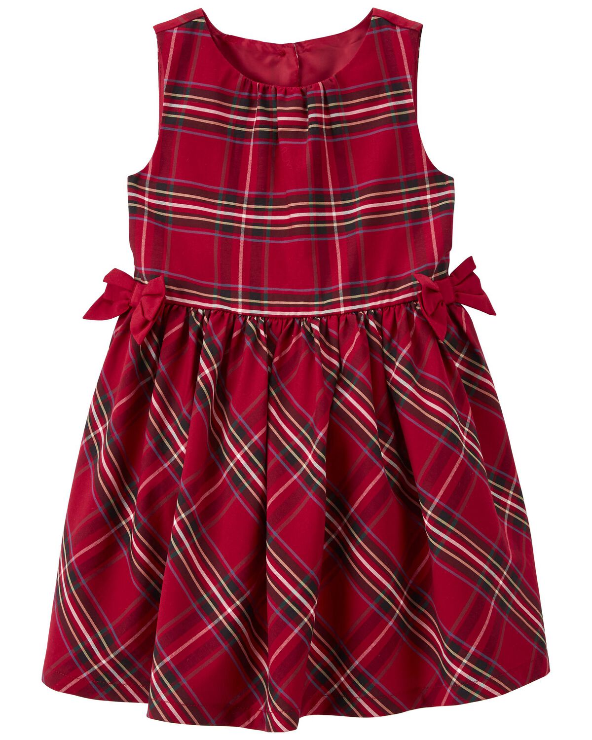 Red Toddler Plaid Sateen Dress | carters.com