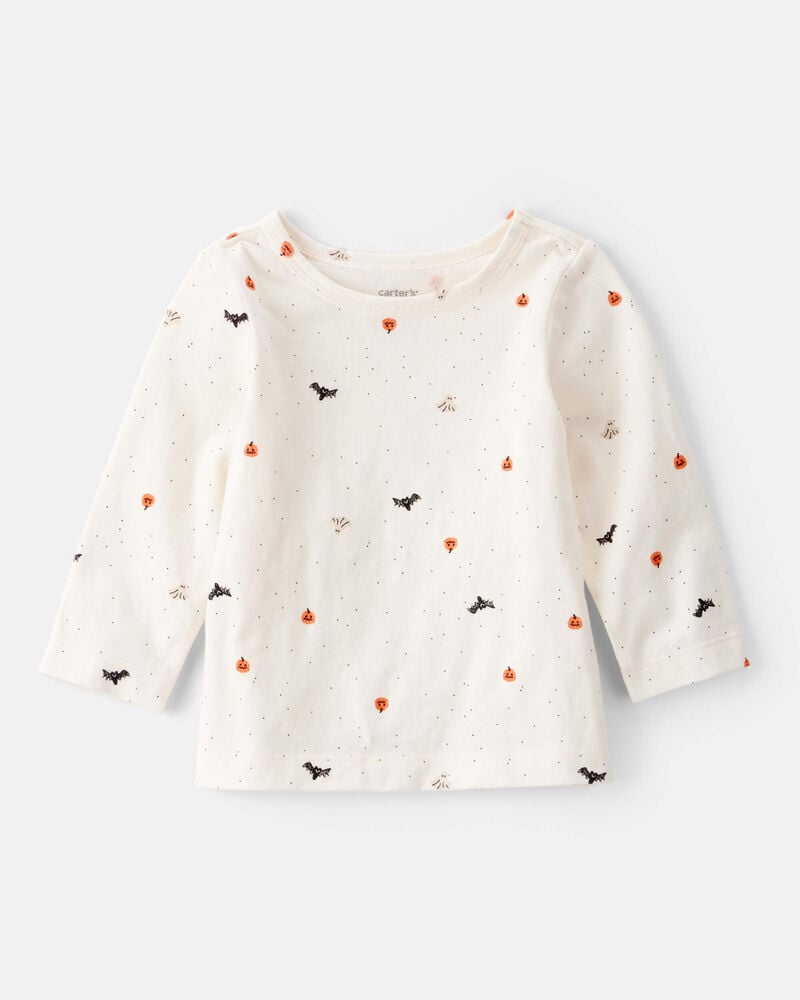Baby 3-Piece Halloween Tee & Jumper Set - White/Black, image 3 of 6 slides