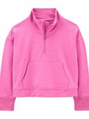 Pink - Kid LENZING™ ECOVERO™ Quarter Zip Pullover