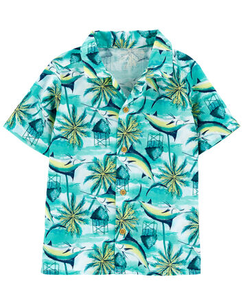 Toddler Tropical Button-Front Shirt, 