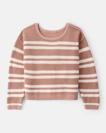 Girls Long-Sleeve Sweater - Brown, 