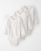 Baby 3-Pack Organic Cotton Snap Bodysuits, image 1 of 4 slides