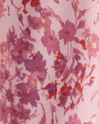 Girls Floral Fleece Drawstring Joggers - Pink, image 3 of 4 slides