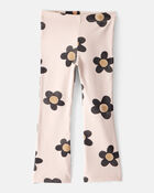 Toddler Girl Floral Cotton Flare Active Pants, image 1 of 4 slides