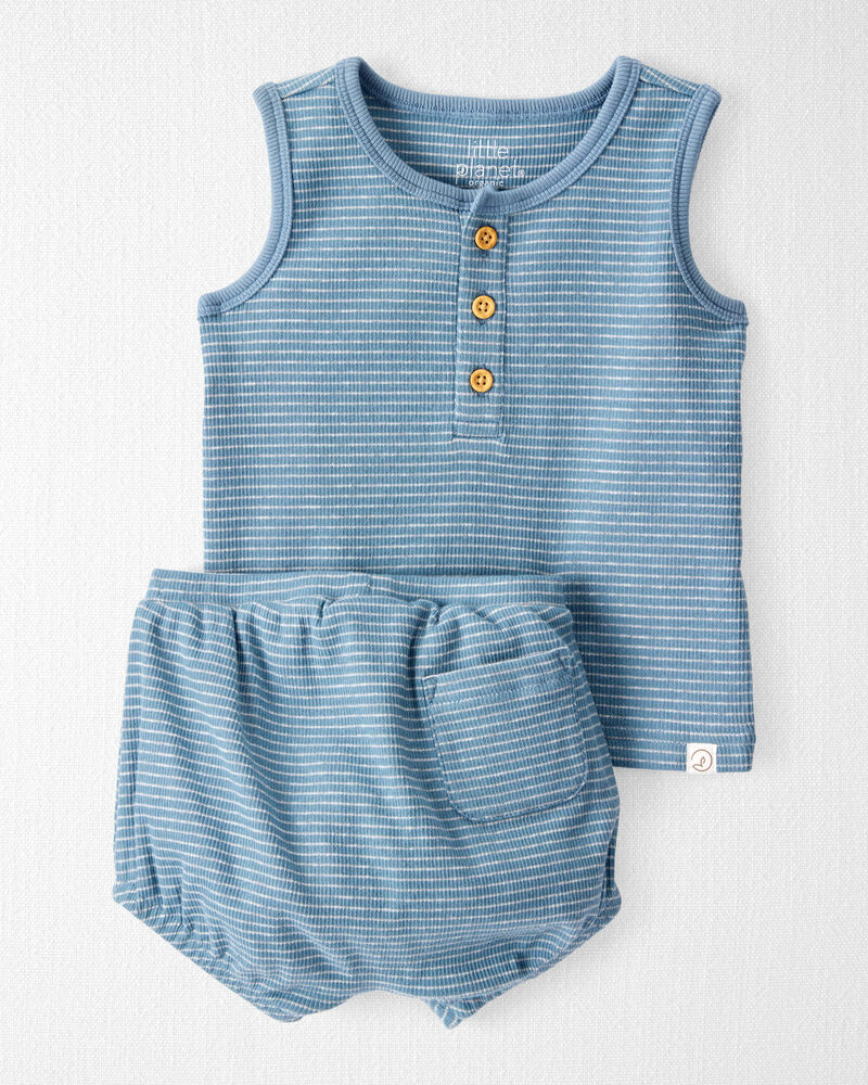 Baby 2-Piece Organic Cotton Striped Set, image 1 of 5 slides