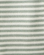 Baby Organic Cotton Waffle Knit Romper in Stripes, image 3 of 4 slides