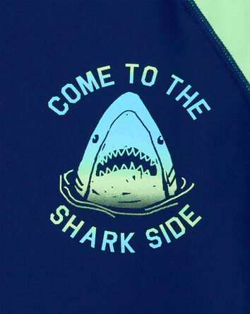 Kid Colorblock Shark Rashguard , 