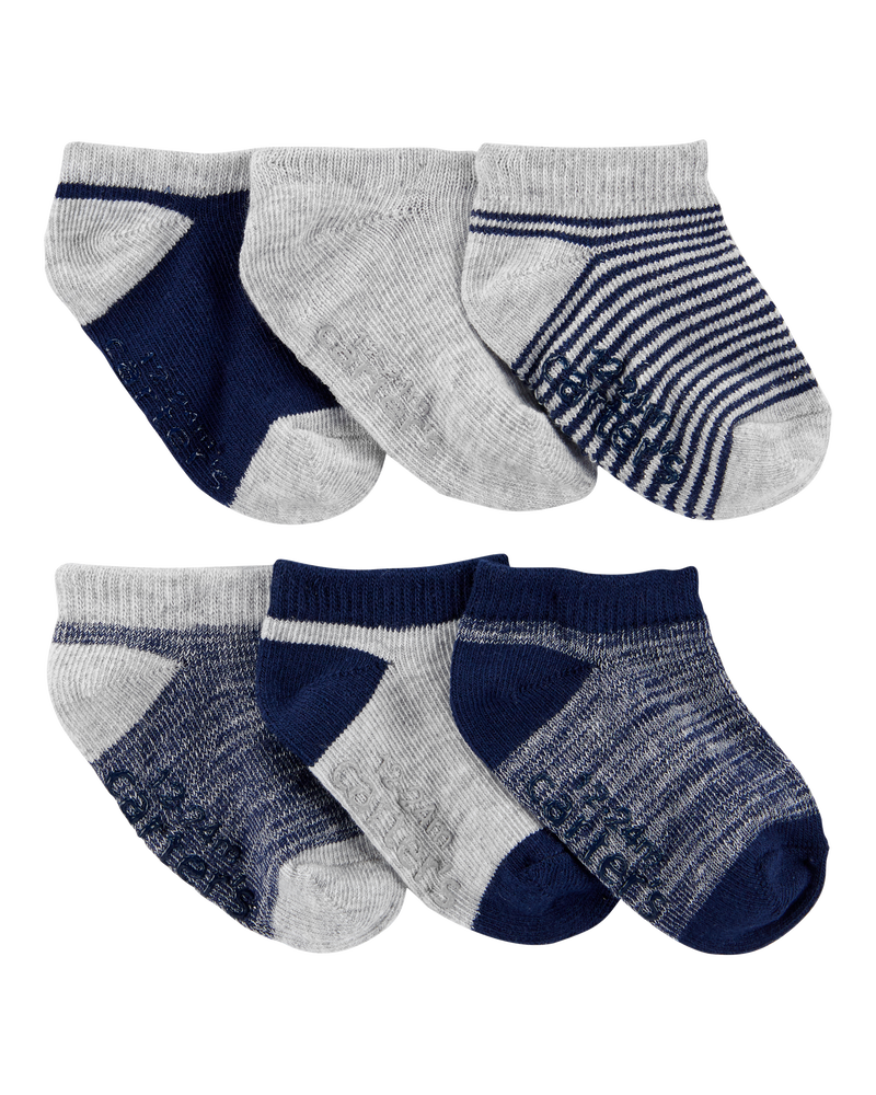 Toddler 6-Pack No-Show Socks, image 1 of 2 slides