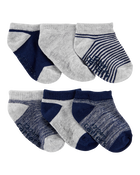Toddler 6-Pack No-Show Socks, image 1 of 2 slides