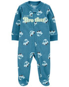 Baby Little Brother Fleece Zip-Up Footie Sleep & Play Pajamas, image 1 of 5 slides
