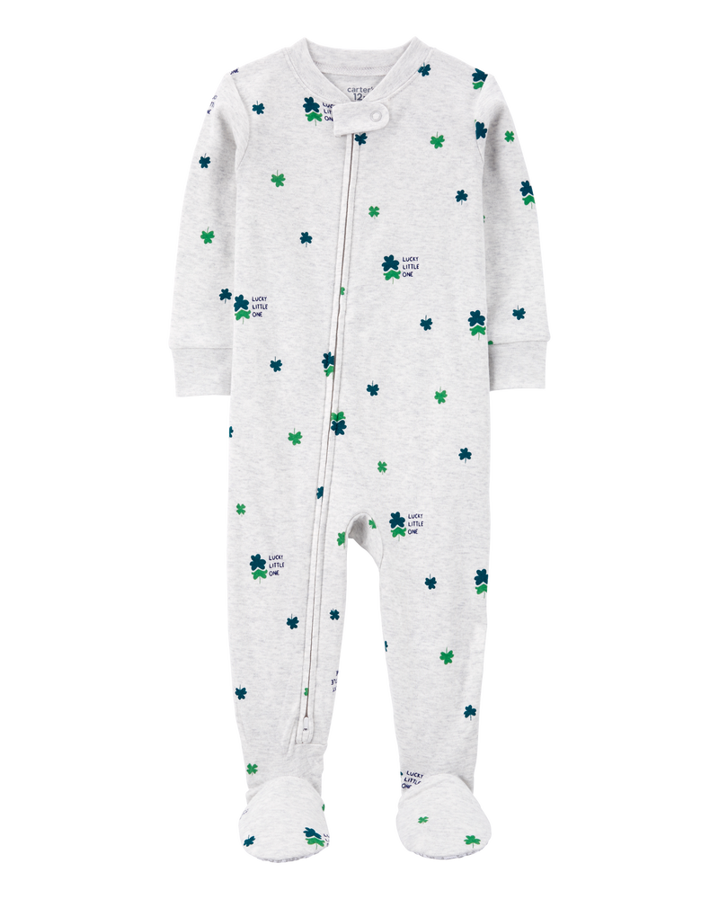 Toddler 1-Piece St. Patrick’s Day Leprechaun Cotton Blend Snug-Fit Pajamas, image 1 of 3 slides