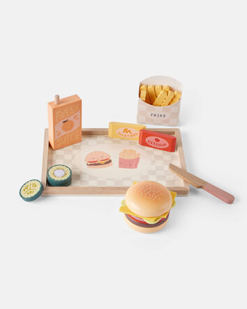 Hamburger Wooden Activity Toy Set, 