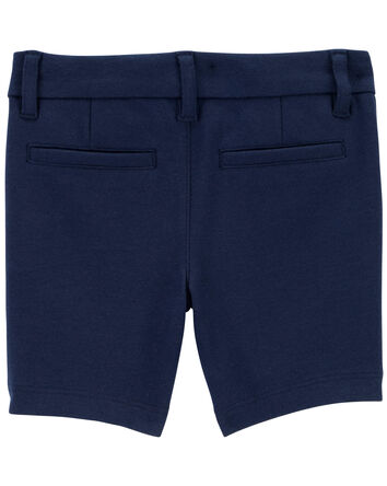 Toddler Ponte Knit Uniform Shorts, 