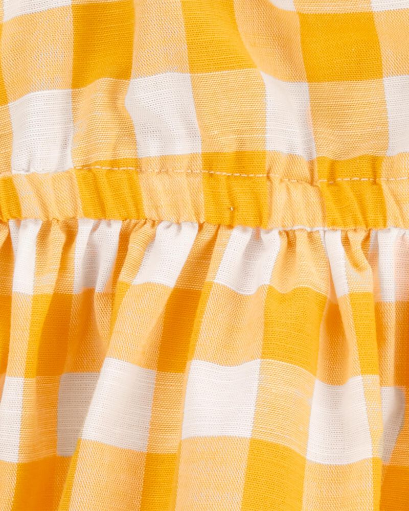Baby Yellow Gingham Dress, image 3 of 4 slides