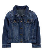Kid Basic Denim Jacket - Dark Wash, image 1 of 4 slides