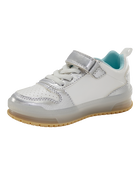 Toddler Light Up Metallic Sneakers - Silver/Aqua, image 8 of 8 slides