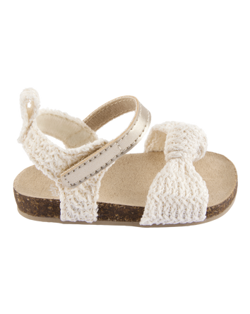 Baby Crochet Sandal - Gold, 