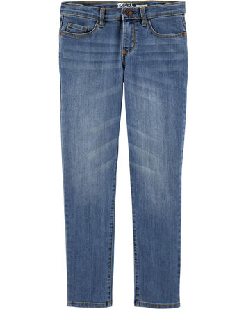 Medium Wash Skinny-Leg Jeans, 