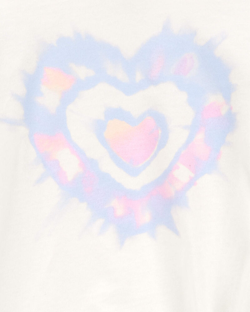 Toddler Heart Tie-Front Long-Sleeve Top - Cream, image 2 of 3 slides