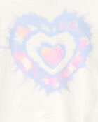 Toddler Heart Tie-Front Long-Sleeve Top - Cream, image 2 of 3 slides
