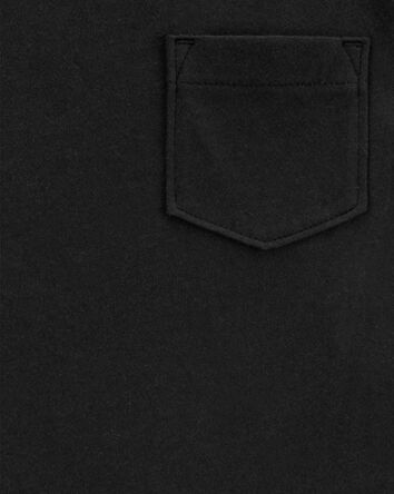 Kid Solid Short-Sleeve Pocket Tee - Black, 