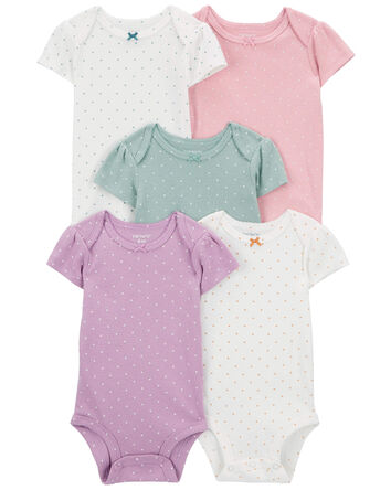Baby 5-Pack Heart Polka Dot Original Bodysuits, 