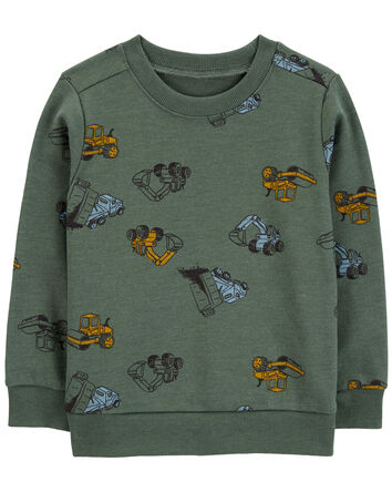 Toddler Construction French Terry Pullover, 