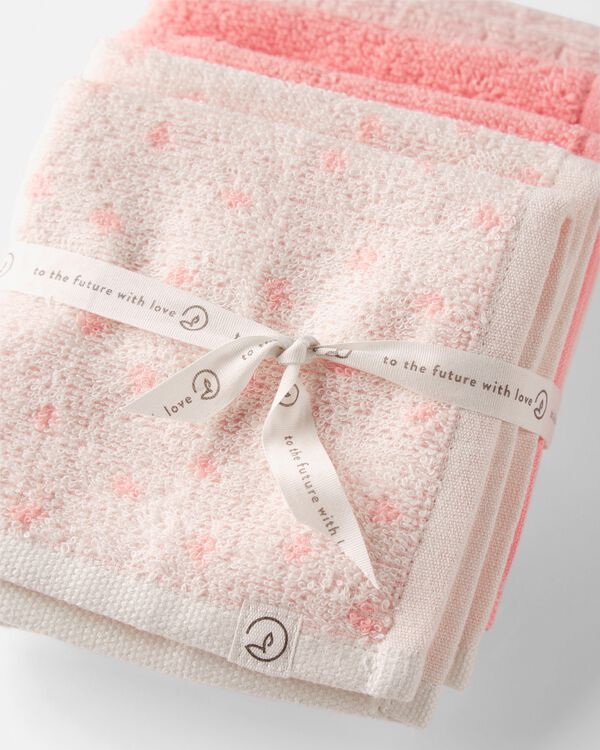 Pink Baby 6Pack Cotton Washcloths