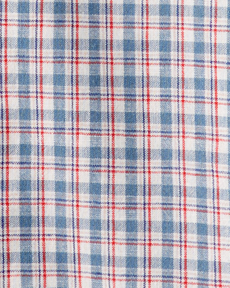 Kid Plaid Button-Front Shirt, image 3 of 4 slides