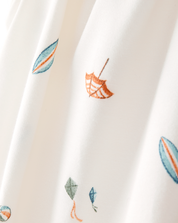 Toddler Camp Print PurelySoft 2-Piece Pajamas - Ivory, 
