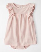 Baby Pointelle Romper Made With Organic Cotton, image 1 of 4 slides