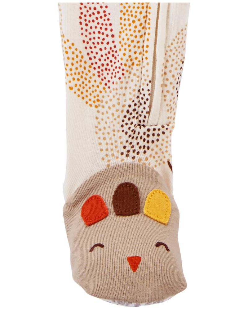 Baby 1-Piece Thanksgiving 100% Snug Fit Footie Pajamas, image 2 of 4 slides