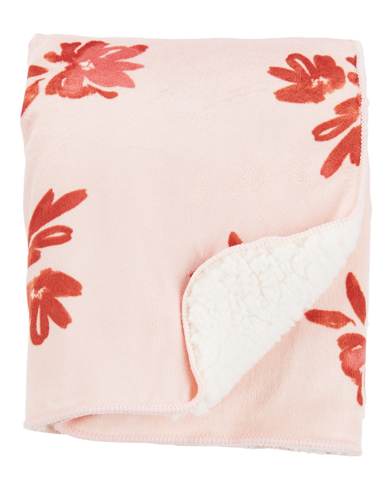 Baby Plush Floral Blanket, image 1 of 1 slides