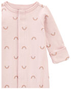 Baby Preemie Rainbow Cotton Sleeper Gown, image 3 of 5 slides