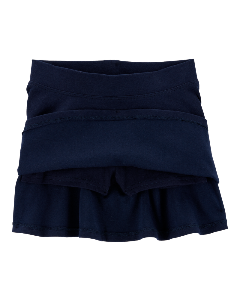 Toddler Ponte Knit Uniform Skirt - Navy, image 2 of 3 slides
