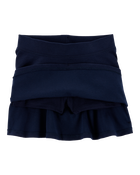 Toddler Ponte Knit Uniform Skirt - Navy, image 2 of 3 slides