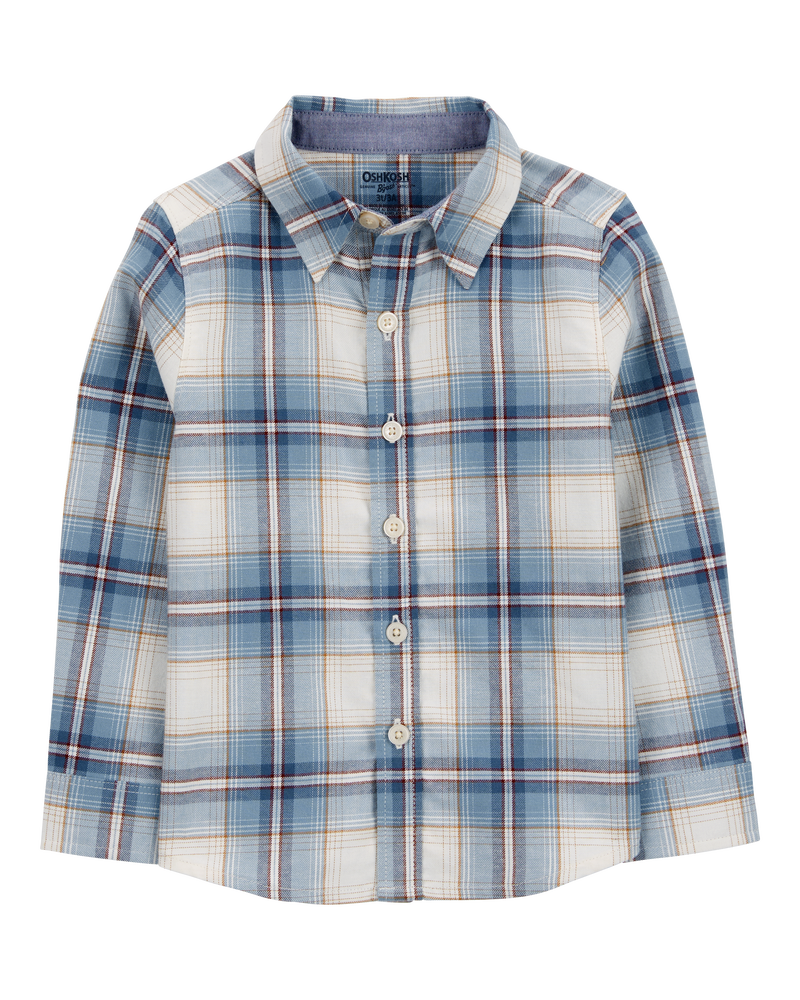 Toddler Plaid Button-Front Shirt, image 2 of 4 slides