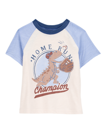Baby Dinosaur Baseball Short-Sleeve Tee, 