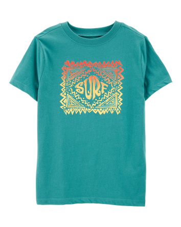 Kid Surf Short-Sleeve Graphic Tee - Turquoise , 