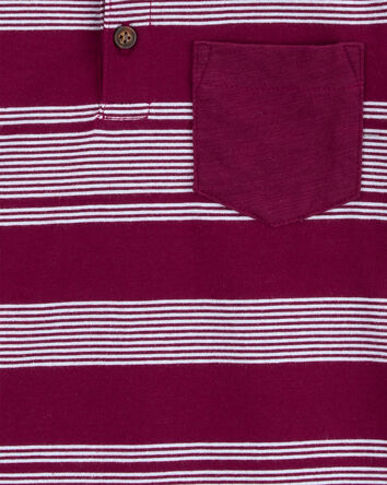 Baby Striped Pocket Henley Tee, 