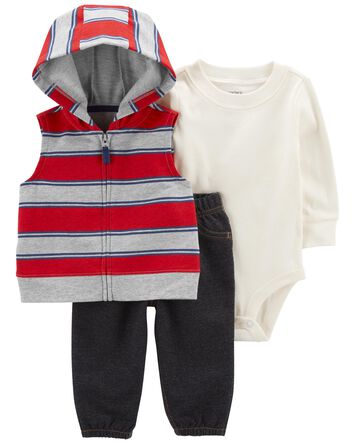 Baby 3-Piece Little Vest Set, , hi-res
