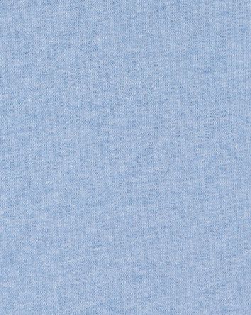 Kid 2-Piece Hooded French Terry Tee & Shorts Set - Blue, 