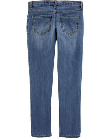 Medium Wash Skinny-Leg Jeans, 