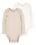 Baby 2-Pack Long-Sleeve PurelySoft Bodysuits, image 1 of 7 slides