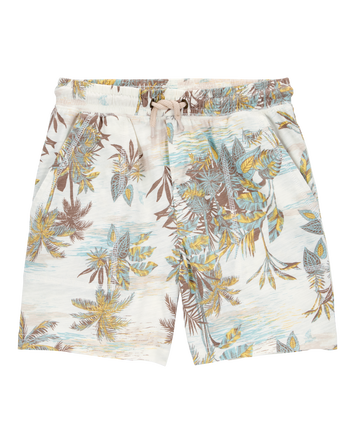 Kid Palm Tree Print Knit Short, 