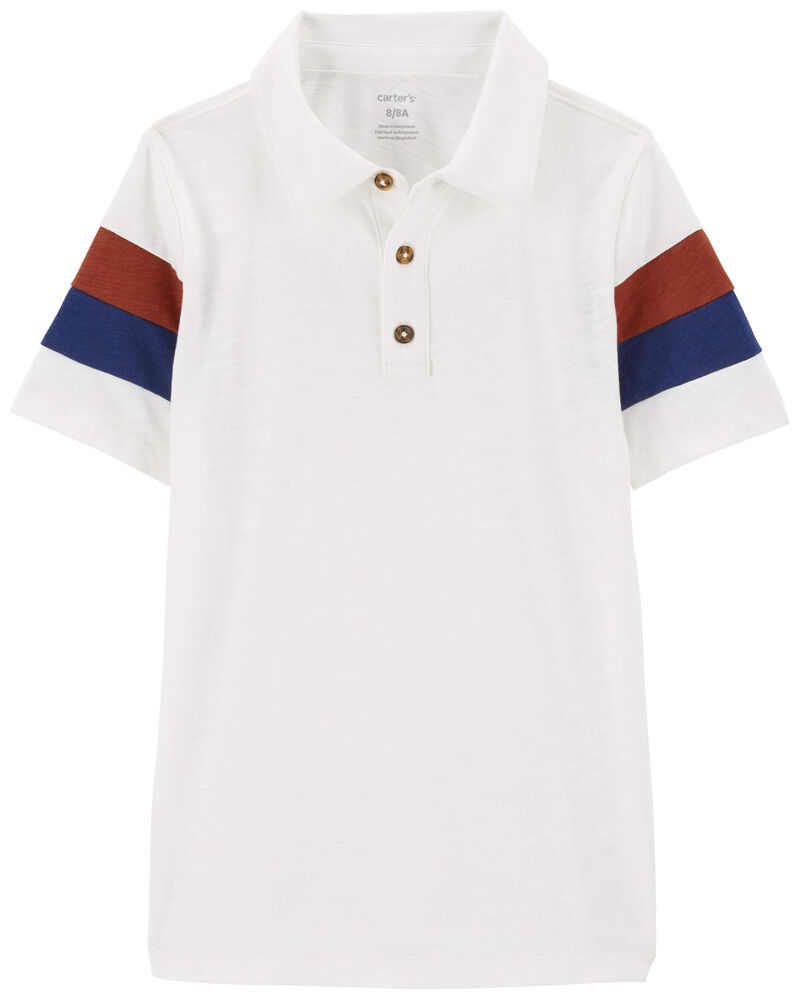 Kid 2-Piece Striped Polo Shirt & Pull-On All Terrain Shorts Set
, image 2 of 5 slides